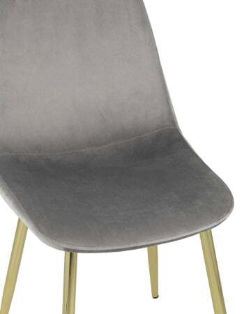Стул Валенсия велюр серый золотые ножки (Стул Валенсия серый)