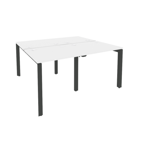 Рабочая станция на П-образном м/к Onix O.MP-D.RS-4.0.7 1560x1475x750 (Белый Бриллиант/Черный металл)