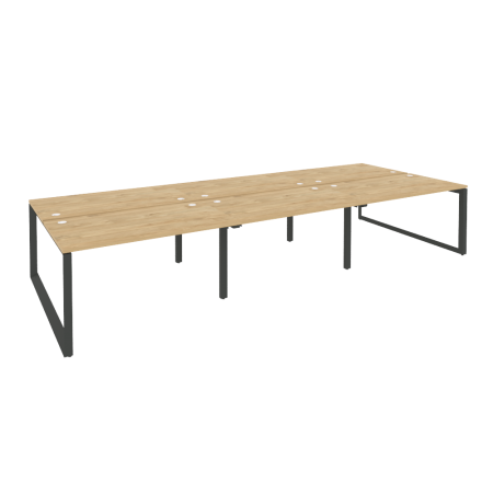Рабочая станция на О-образном м/к Onix O.MO-D.RS-6.3.8 4140x1635x750 (Тиквуд Светлый/Черный металл)