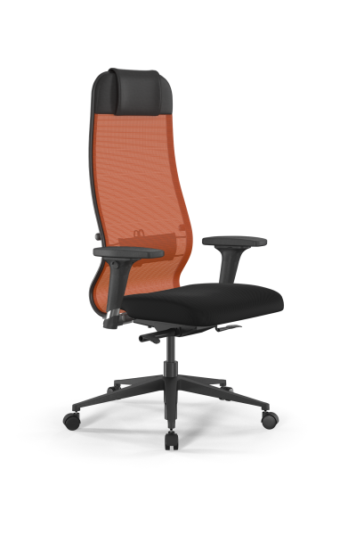 Кресло для руководителя Метта SynchroSit 10 B1-111D - X2+UMF(X1) /Ub00/Wh00/D02P(M24.B11.G19.W02) (Черный | Оранжевый) Кресло для руководителя Метта SynchroSit 10 B1-111D - X2+UMF(X1) /Ub00/Wh00/D02P(M24.B11.G19.W02) (Черный | Оранжевый)