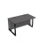 16СПН.184 Стол прямой бенч, начальный модуль  (1400x800x750) (Брауни | Черный)
