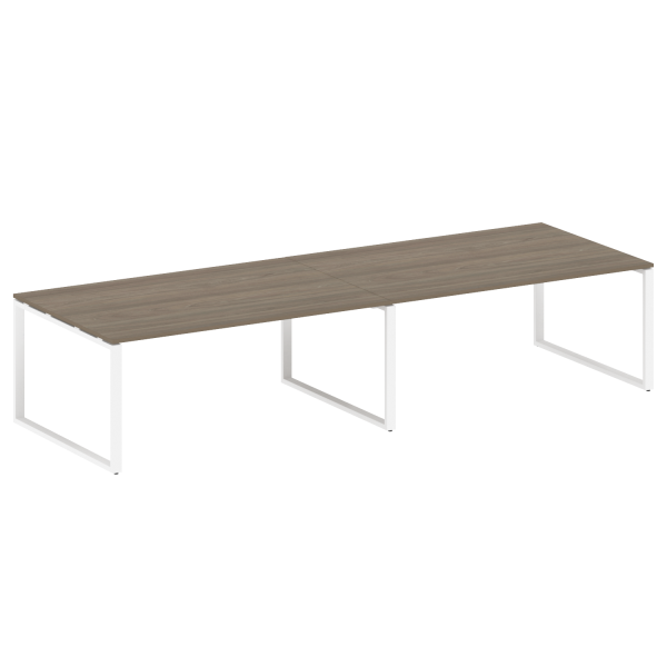 Переговорный стол 2 столешницы Metal System Style БО.ПРГ-2.5 3600x1235x750 (Вяз/Белый металл) Переговорный стол 2 столешницы Metal System Style БО.ПРГ-2.5 3600x1235x750 (Вяз/Белый металл)