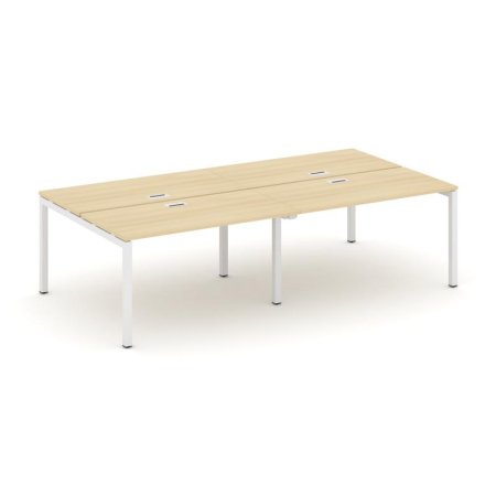 Рабочая станция 2-х сторонняя SN-5P.DRS-044 (3160х1432х750) (Акация Лорка/Металл Белый)