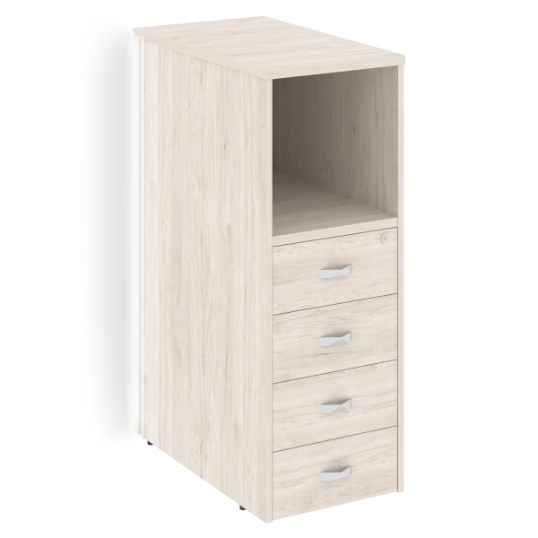 Тумба с подсветкой 4 ящика завершающая, левая Onix O.R-TV-4.SL 436x767x1185 (Денвер Светлый) Тумба с подсветкой 4 ящика завершающая, левая Onix O.R-TV-4.SL 436x767x1185 (Денвер Светлый)