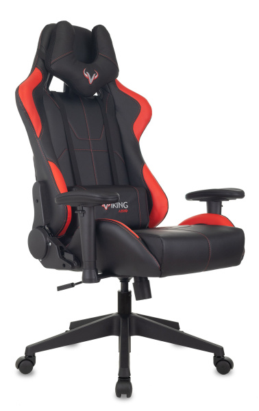 Кресло игровое Zombie VIKING 5 AERO черный/красный эко.кожа с подголов. крестов. пластик (Красный) Кресло игровое Zombie VIKING 5 AERO черный/красный эко.кожа с подголов. крестов. пластик (Красный)