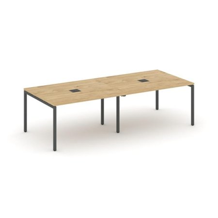 Стол переговорный SN-4P.SPRG-042 (2360х1180х750) (Тиквуд Светлый/Металл Антрацит)