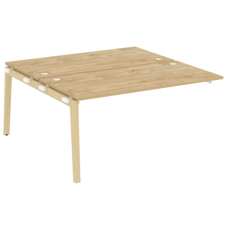 Наборный элемент рабочей станции на деревянных опорах Onix Wood OW.2.NRS-4.8 1580x1635x750 (Тиквуд Светлый/Дуб Светлый)