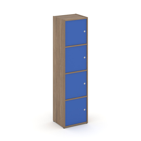 Стеллаж Locker Plus LK.K-004 408x350x1593 (Дуб Аризона | Синий)