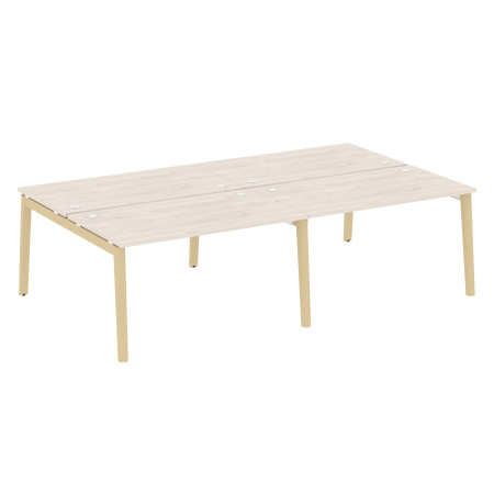 Рабочая станция на деревянных опорах Onix Wood OW.D.RS-4.3.8 2760x1635x750 (Дуб Аризона/Дуб Светлый)