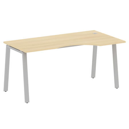 Стол криволинейный правый Metal System Style БА.СА-1 Пр 1600x900x750 (Акация/Серый металл)