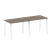 Рабочая станция на 2 рабочих места на А-образном м/к Metal System Style БА.СМ-2.1 2000x720x750 (Дуб наварра/Серый металл)
