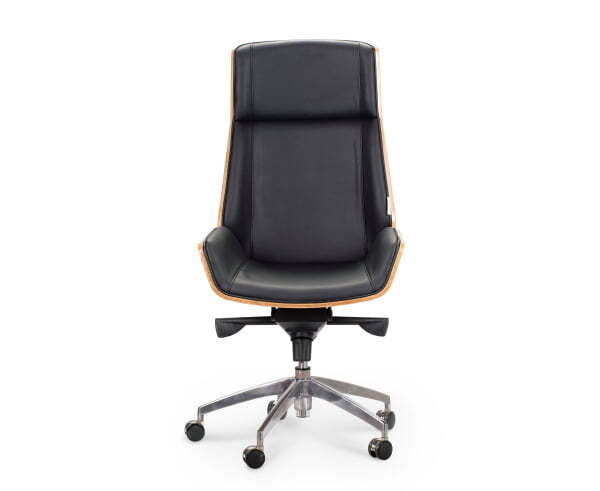 Кресло офисное / Патио / черная кожа / алюминиевая крестовина (Черный) Кресло офисное / Патио / черная кожа / алюминиевая крестовина (Черный)