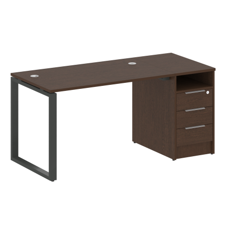Рабочая станция Metal System Style БО.РС-СТП1.2 1612x750x750 (Венге Цаво/Антрацит металл)