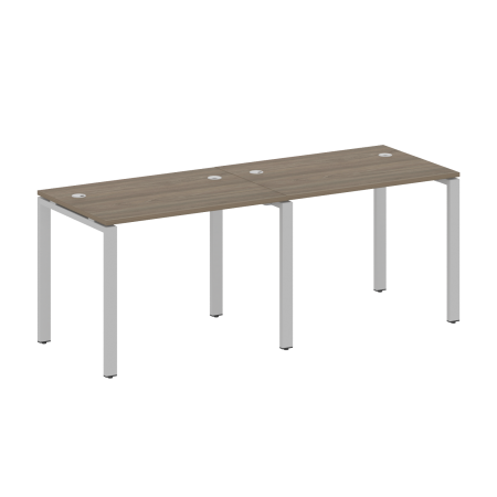 Рабочая станция на 2 раб.места Metal System Style БП.СМ-2.1 2000x720x750 (Вяз/Серый металл)