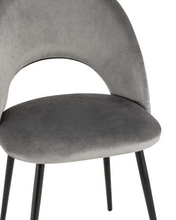 Стул Меган NEW велюр с ромбами серый (Стул Меган серый)