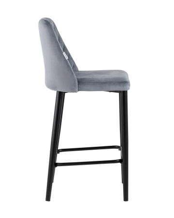 Стул полубарный Диего велюр серый (Стул полубарный Диего серый)