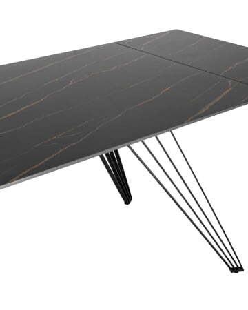 Стол обеденный Пандора раскладной 160-240*90 керамика темная (Стол обеденный Пандора черный)