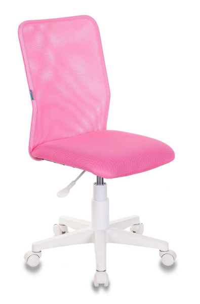 Кресло детское KD-9 розовый TW-06A TW-13А сетка/ткань крестов. пластик пластик белый (Розовый)