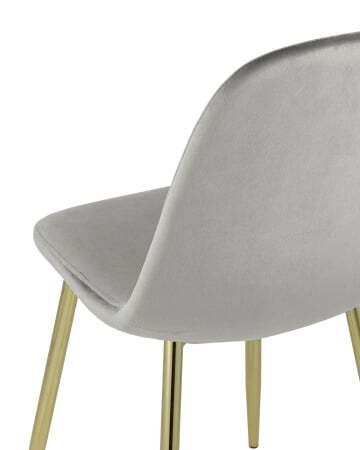 Стул Валенсия велюр серый золотые ножки (Стул Валенсия серый)