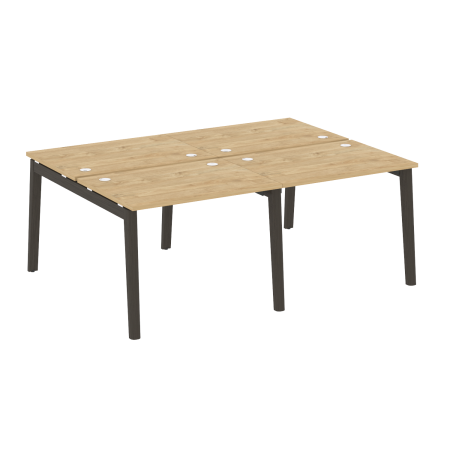 Рабочая станция на деревянных опорах Onix Wood OW.D.RS-4.1.7 1960x1475x750 (Тиквуд Светлый/Дуб Темный)