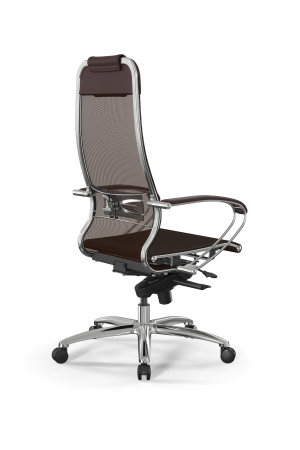 Кресло для руководителя Метта Samurai L1-1K - TS /Uc00/Nc00/K2cL(M06.B31.G04.W03) (Темно-коричневый)