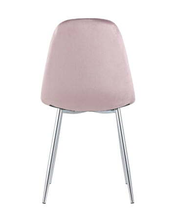 Стул Валенсия велюр розовый хромированные ножки (Стул Валенсия розовый)