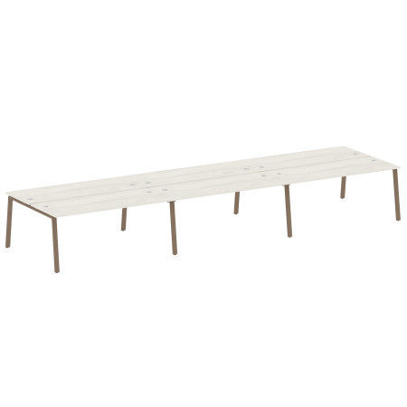 Рабочая станция на 6 рабочих места на А-образном м/к Metal System Style БА.СМ-6.5 5400x1475x750 (Дуб наварра/Мокко металл)