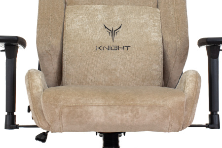 Кресло игровое Knight N1 Fabric бежевый Light-21 с подголов. крестов. металл (Бежевый)