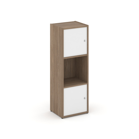 Стеллаж Locker Plus LK.K-001 408x350x1203 (Дуб Аризона | Белый)