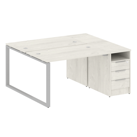Рабочая станция Metal System Style БО.РС-СТП-2.2 1612x1475x750 (Дуб Наварра/Серый металл)
