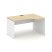 Стол рабочий эргономичный SN-D.SPA-002(R) (1580х600/980х750) (Тиквуд Светлый/Белый) Стол рабочий эргономичный SN-D.SPA-002(R) (1580х600/980х750) (Тиквуд Светлый/Белый)