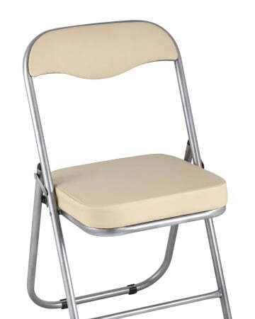 Стул складной ДЖОН металлик, кремовый (Стул складной Джон кремовый)