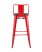 Стул барный TOLIX WOOD со спинкой красный глянцевый (Стул барный Tolix красный глянцевый, темное дерево)