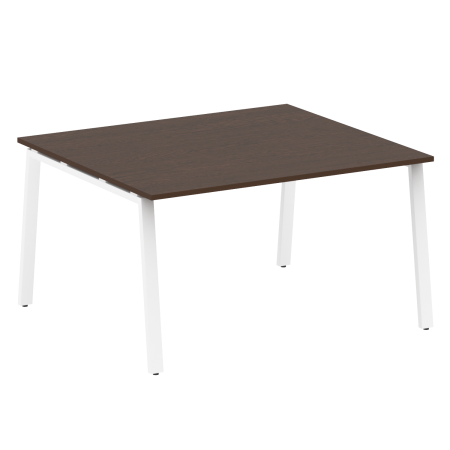 Стол для переговоров (1 столешница) на А-образном м/к Metal System Style БА.ПРГ-1.3 1400x1235x750 (Венге Цаво/Белый металл)