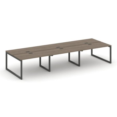 Рабочая станция 2-х сторонняя SN-5O.DRS-062 (3540х1232х750) (Вяз Благородный/Металл Антрацит)
