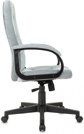 Кресло руководителя CH 002 Fabric серо-голубой Light-28 крестов. пластик (Серо-голубой)