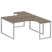 Рабочая станция криволинейная Metal System Style БО.РАС-СА-2.4 1600x2435x750 (Дуб Наварра/Серый металл)