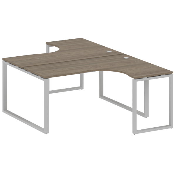Рабочая станция криволинейная Metal System Style БО.РАС-СА-2.4 1600x2435x750 (Вяз/Серый металл) Рабочая станция криволинейная Metal System Style БО.РАС-СА-2.4 1600x2435x750 (Вяз/Серый металл)