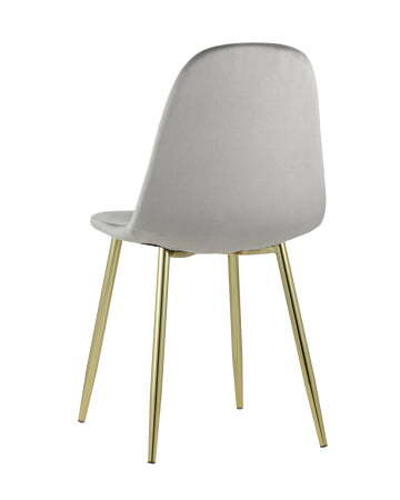 Стул Валенсия велюр серый золотые ножки (Стул Валенсия серый)