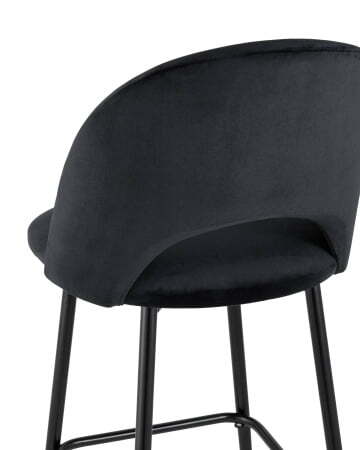 Стул барный Меган велюр черный (Стул барный Меган черный)