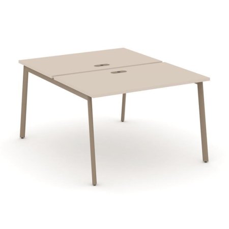 Рабочая станция 2 места ES.D.RS-2.2-LP (1180х1500х750) (Капучино/Металл Латте)