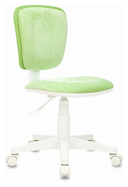 Кресло детское CH-W204NX светло-зеленый Velvet 81 крестов. пластик белый пластик белый (Зеленый)