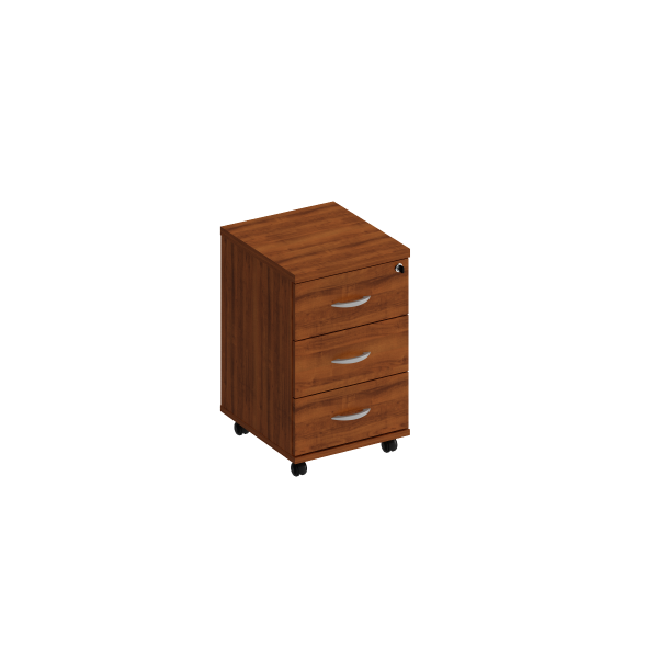 Тумба выкатная 3-х ящичная с центральным замком Комфорт КФ К.308 400x445x600 (Французский орех) Тумба выкатная 3-х ящичная с центральным замком Комфорт КФ К.308 400x445x600 (Французский орех)