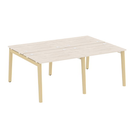Рабочая станция на деревянных опорах Onix Wood OW.D.RS-4.1.7 1960x1475x750 (Дуб Аризона/Дуб Светлый)