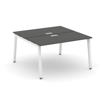 Рабочая станция 2-х сторонняя SN-5A.DRS-001 (980х1232х750) (Антрацит/Металл Белый)