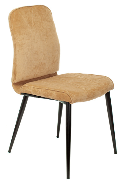 Стул для кухни KF-3 горчичный Velvet 73 металл черный на ножках (KF-3/VELV73) (Горчичный)