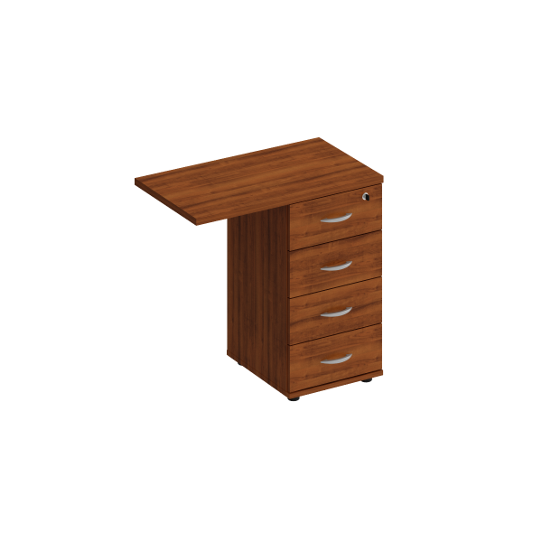 Тумба приставная 4-х ящичная с замком Комфорт КФ К.310 790x450x750 (Французский орех) Тумба приставная 4-х ящичная с замком Комфорт КФ К.310 790x450x750 (Французский орех)