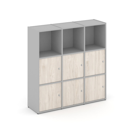 Стеллаж Locker Plus LK.K-003 1188x350x1203 (Серый | Денвер Светлый)