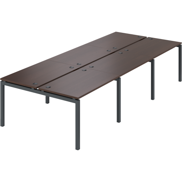 Стол на металлокаркасе для заседаний Арго-М АМ-002.123.3 3600x1236x760 (Дуб венге/Антрацит)