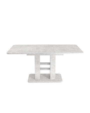 Стол Elephant раскладной 120-160*80 бетон/алюминий (Стол обеденный ELEPHANT серый) Стол Elephant раскладной 120-160*80 бетон/алюминий (Стол обеденный ELEPHANT серый)